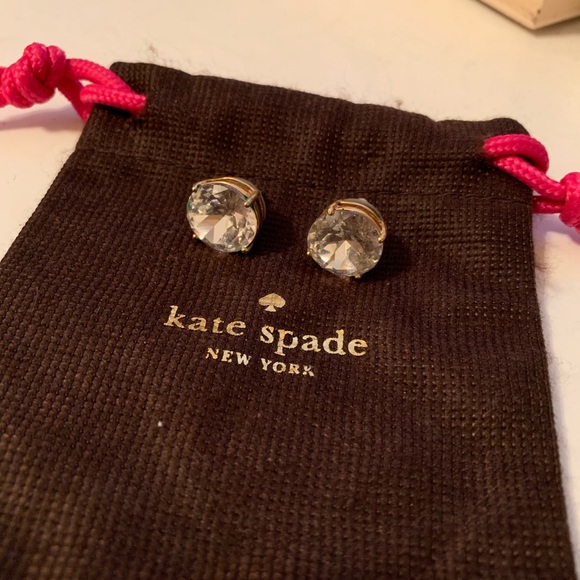 Kate Spade - round diamond earrings